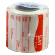 DissolveMark IT112213-6 "SAT" Day of The Week Label by DayMark Safety Systems – 1 Count (Pack of 1), Paper, Red, Pack of 250, Model IT1122136