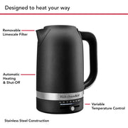 KitchenAid Cast Iron Black / 1.8 Quarts / 1.7 liters Electric Kettles