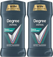 Degree Men Antiperspirant Deodorant Sage & Ocean Mist 72-Hour Sweat and Odor Protection Antiperspirant For Men With Body Heat Activated Technology 2.7 oz (Pack of 2)