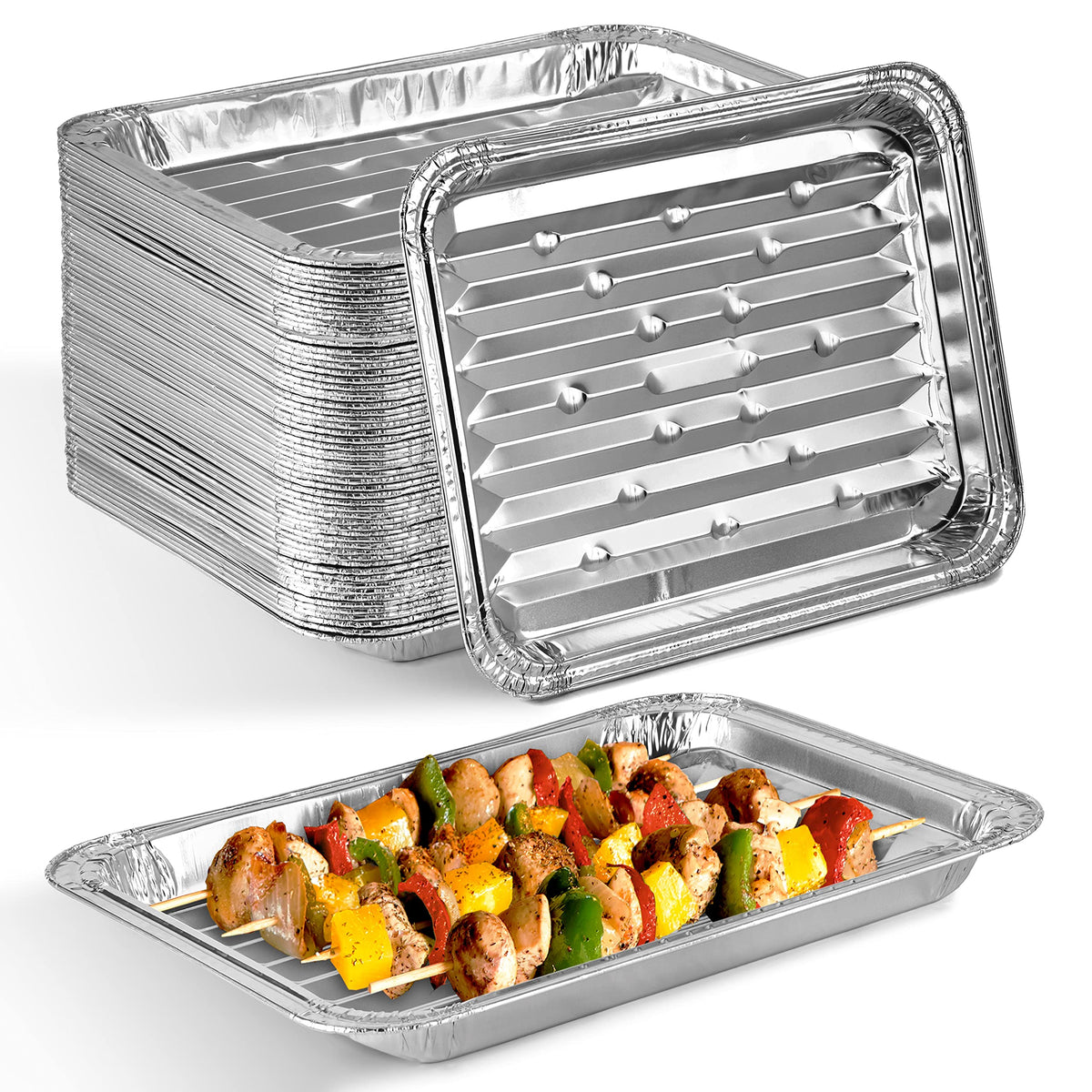 Stock Your Home 25 Pack / Silver / 1 Drip Pans