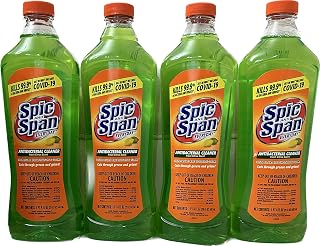 Spic And Span Everyday Antibacterial Multi-Surface Cleaner, Fresh Citrus Scent | Disinfectant | Kills Household Germs | Cuts Through Grease and Grime - 20 Ounce Each Refill (Pack of 4)