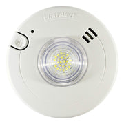BRK Hardwired Hearing Impaired Smoke Detector with LED Strobe Light by First Alert – white, Model 7020BSL
