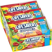 Life Savers 5 Flavors Plain Gummies - 15 count per pack -- 6 packs per case.