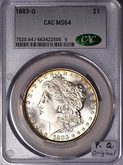 1883-O Morgan Dollar CAC MS-64; Premium Quality Original