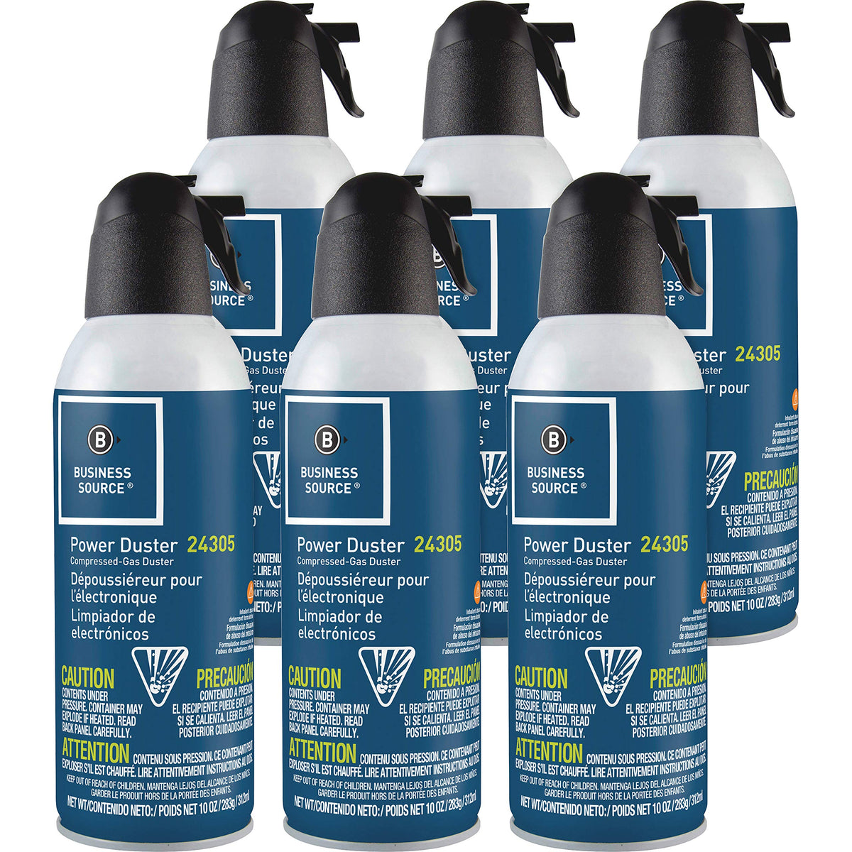 Power Duster by Business Source – 6 Pack, Compressed Air, Multi, Model 24306