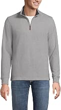 Lands' End Men's Bedford Rib Casual Quarter Zip Sweater