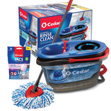 EasyWring RinseClean Microfiber Spin Mop & Bucket Floor Cleaning System with Lavender Pac (Variety Pack) by O-Cedar – RinseClean + Lavender PACS, Microfiber, Model RC-LAV-PACS