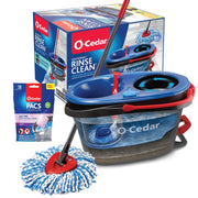 EasyWring RinseClean Microfiber Spin Mop & Bucket Floor Cleaning System with Lavender Pac (Variety Pack) by O-Cedar – RinseClean + Lavender PACS, Microfiber, Model RC-LAV-PACS