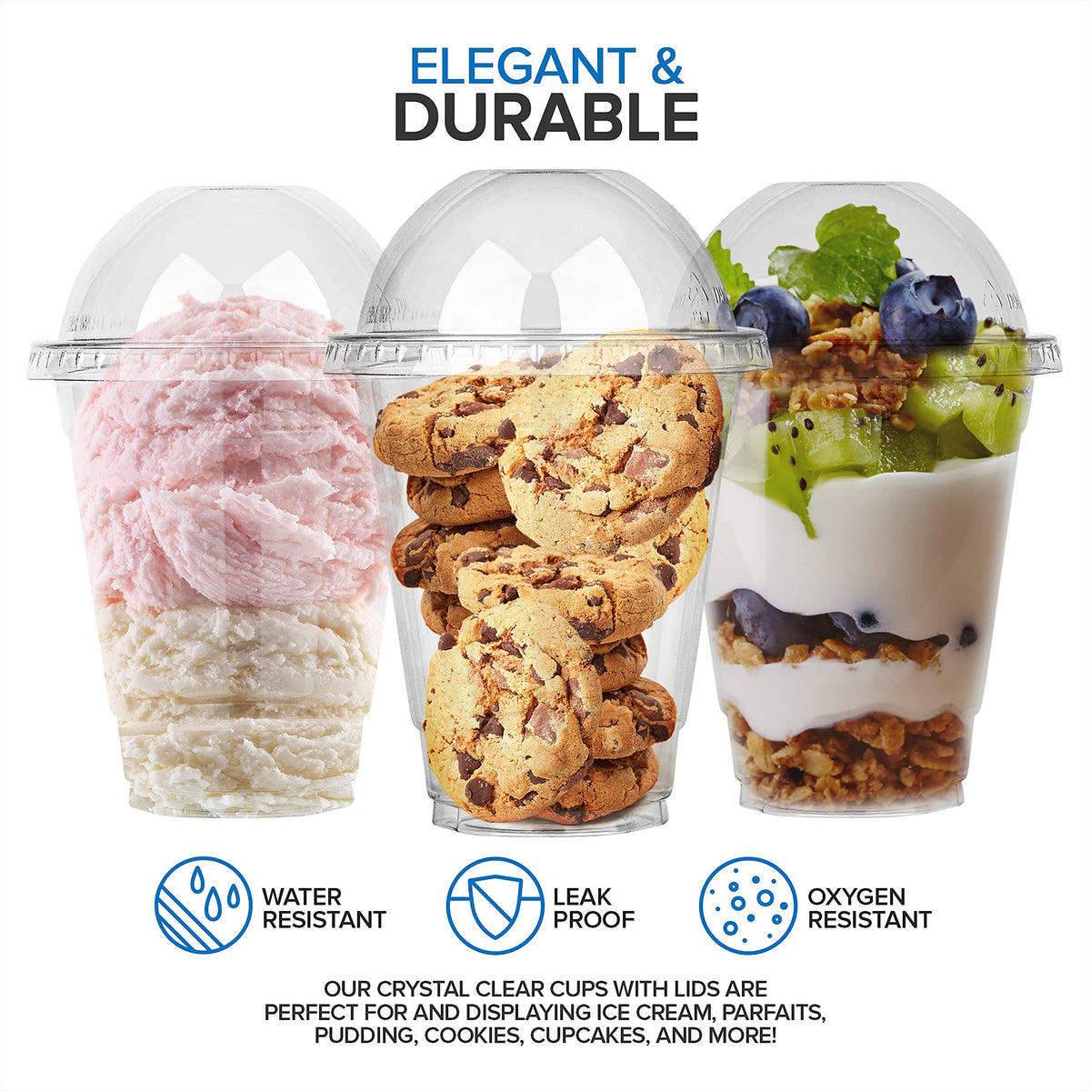 Stock Your Home 12 Ounce / Clear / Modern Cups