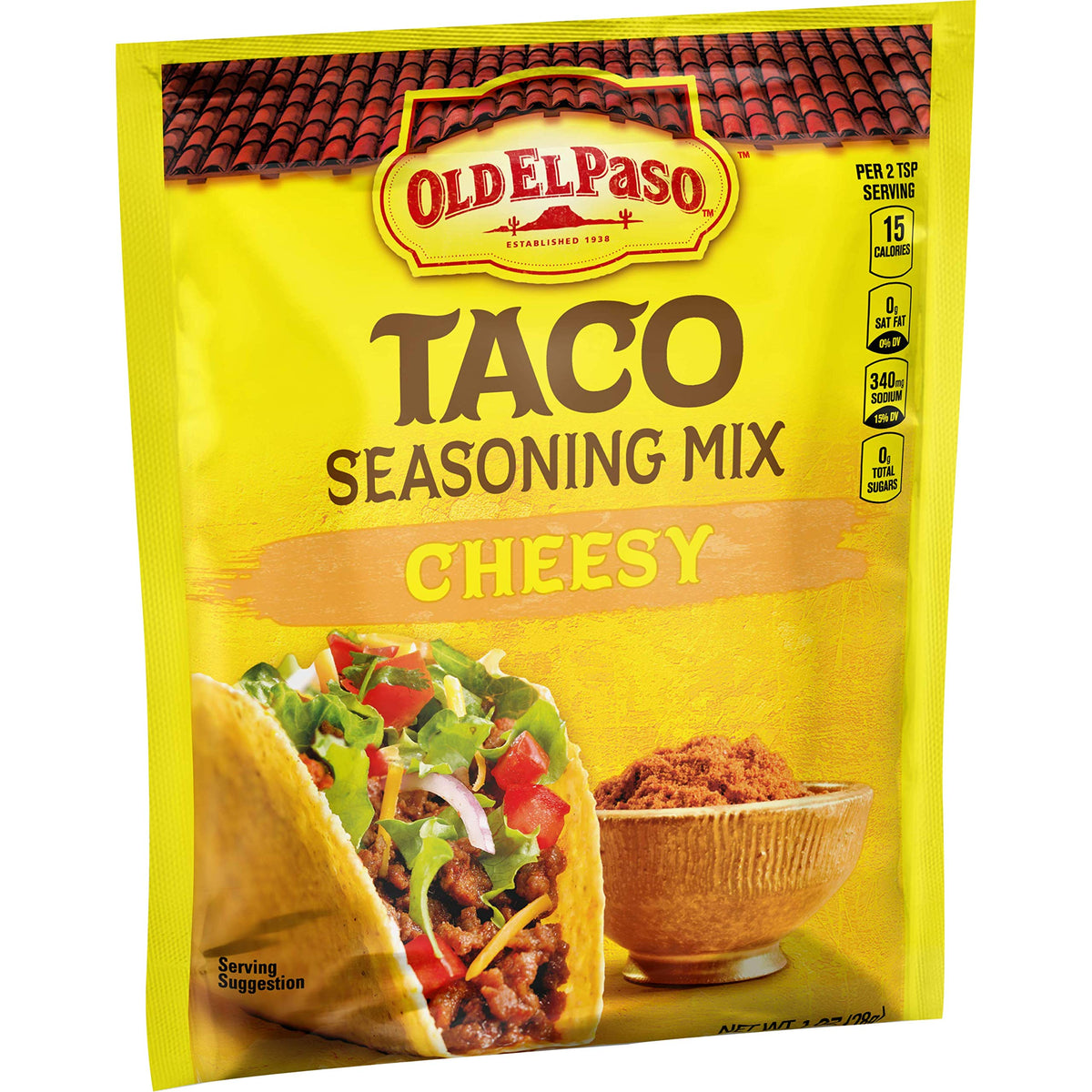 Cheesy Taco Seasoning Mix by Old El Paso – 1 Ounce (Pack of 1), Model 046000288741
