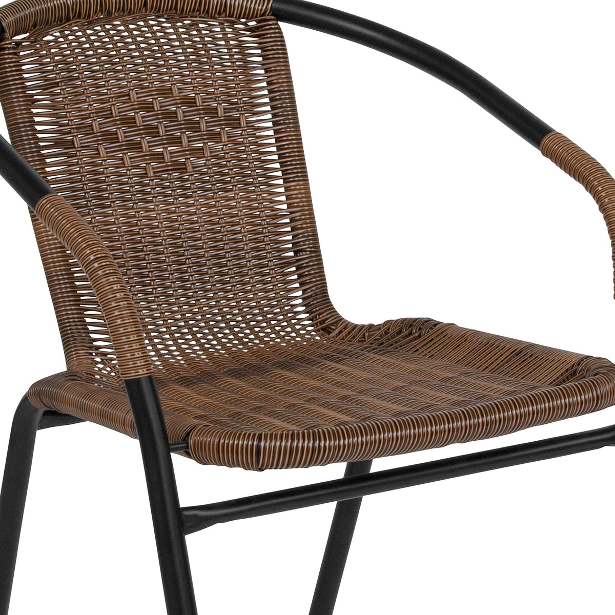 Flash Furniture Clear/Dark Brown / Table + 4 Chair / Round Table + 4 Chairs Table & Chair Sets