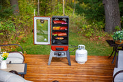 3-Series Gas Vertical Smoker by PIT BOSS – 880 sq inches, Stainless Steel, Red Hammertone, Model 10773