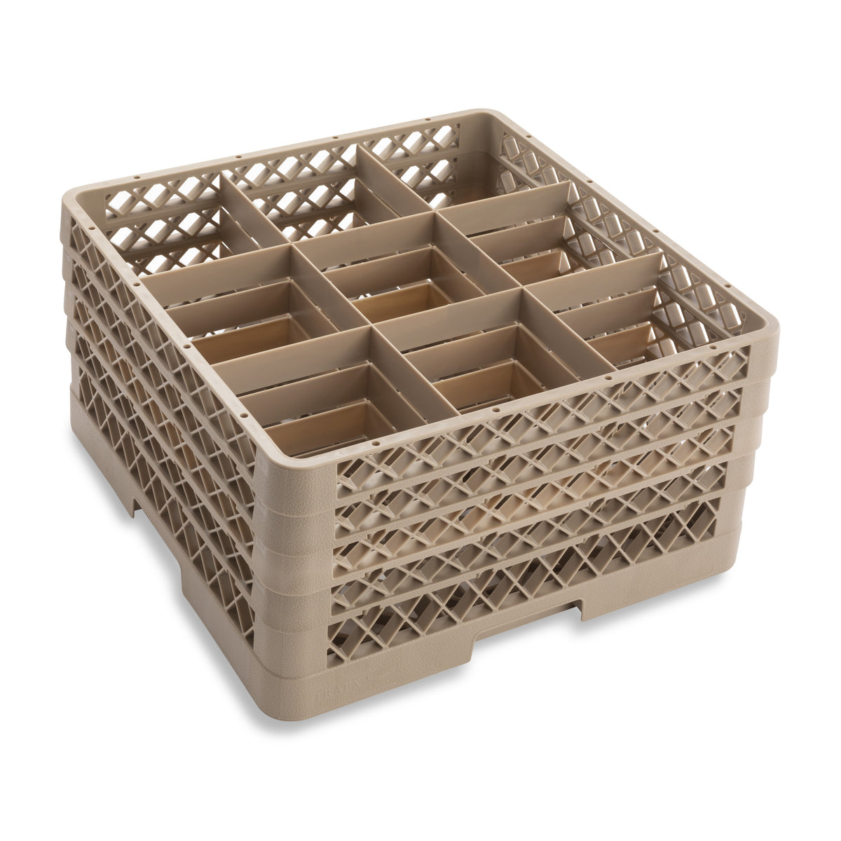 Vollrath TR10FFFF Traex Copolymer Plastic Glass Rack, Full Size - Beige