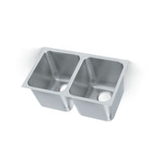 Vollrath Stainless Steel Undermount Sink, 16" Wide, Silver - 27"