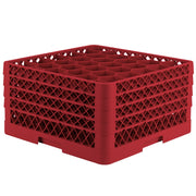 Vollrath TR12HHHH Traex Copolymer Plastic Glass Rack, Full Size - Red