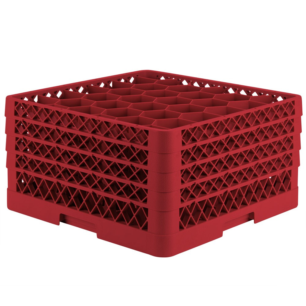 Vollrath TR12HHHH Traex Copolymer Plastic Glass Rack, Full Size - Red