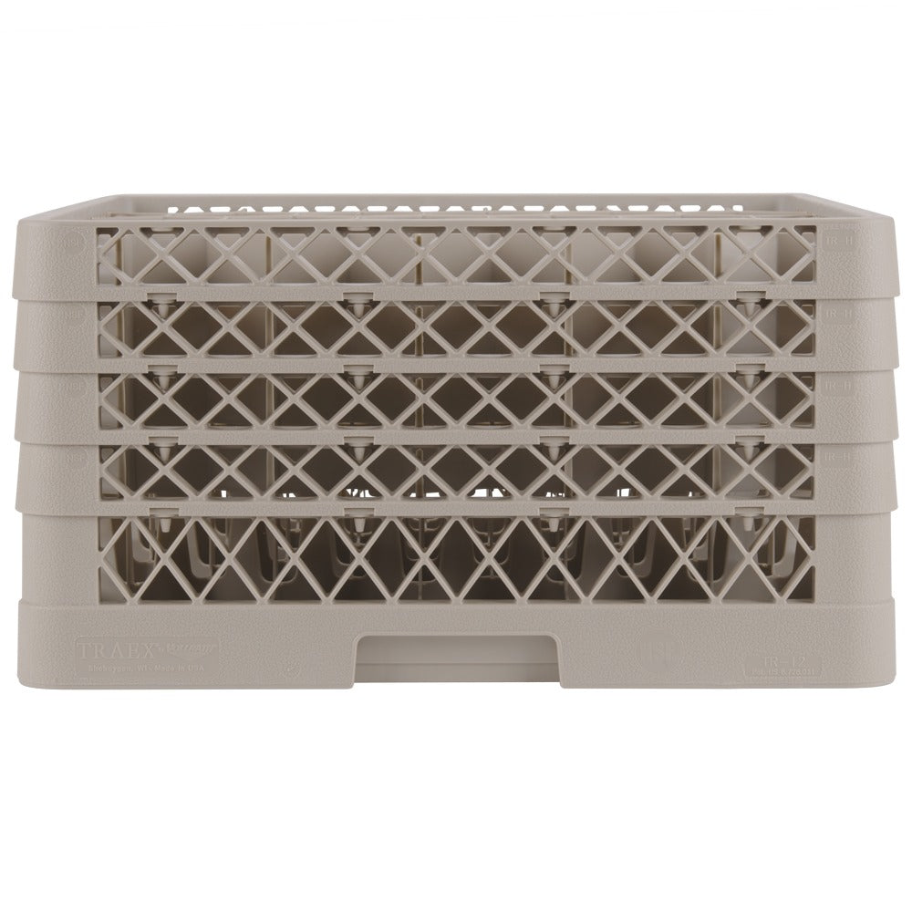Vollrath TR12HHHH Traex Copolymer Plastic Glass Rack, Full Size - Beige
