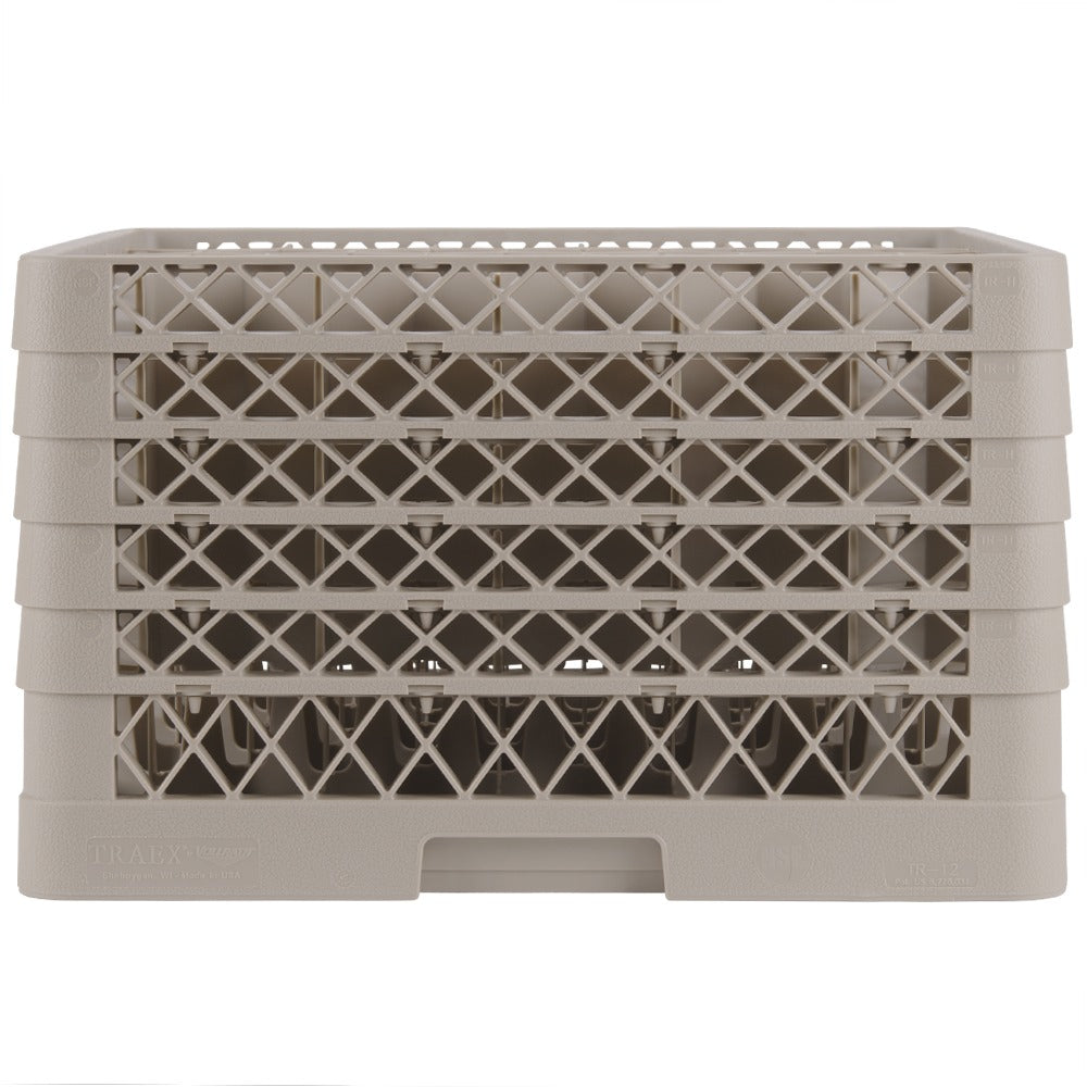 Vollrath TR12HHHHH Traex Copolymer Plastic Glass Rack, Full Size - Beige