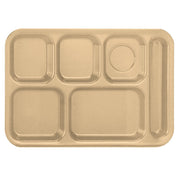 Vollrath 2015 Polypropylene Compartment Tray, 9 7/8" x 14 3/8", 24/Case - Tan