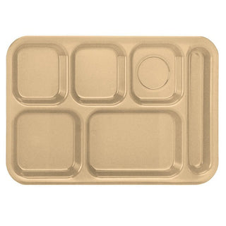 Vollrath 2615 Polypropylene Compartment Tray, 10" x 14 1/2", 24/Case - Beige