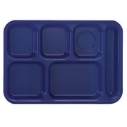 Vollrath 2615 Polypropylene Compartment Tray, 10" x 14 1/2", 24/Case - Blue