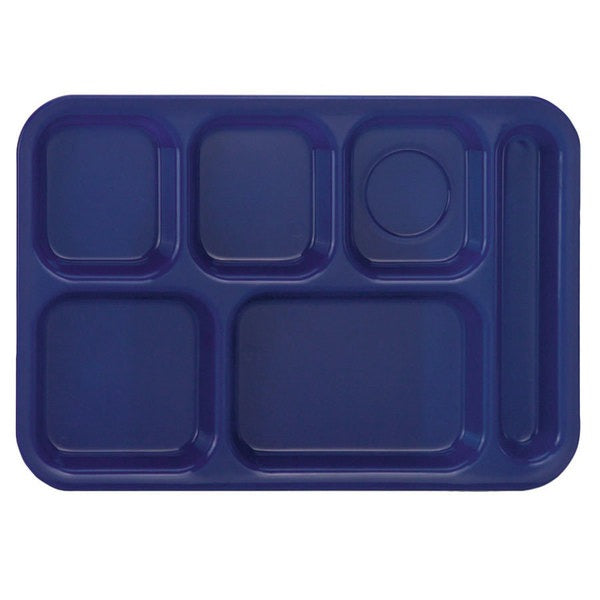Vollrath 2615 Polypropylene Compartment Tray, 10" x 14 1/2", 24/Case - Blue