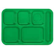 Vollrath 2615 Polypropylene Compartment Tray, 10" x 14 1/2", 24/Case - Green