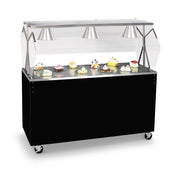 Vollrath Carbon Steel Serving Station, 39 1/2" x 46", Black - Closed Storage Door
