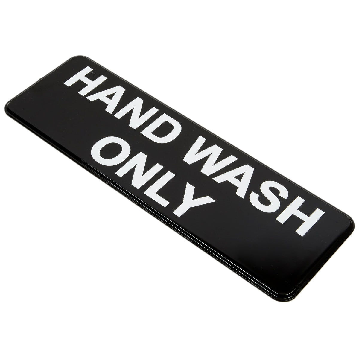 Vollrath Plastic Sign, 3" x 9" - "Hand Wash Only"