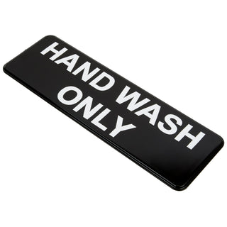 Vollrath Plastic Sign, 3" x 9" - "Hand Wash Only"
