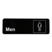 Vollrath Plastic Sign, 3" x 9" - Men's Restroom