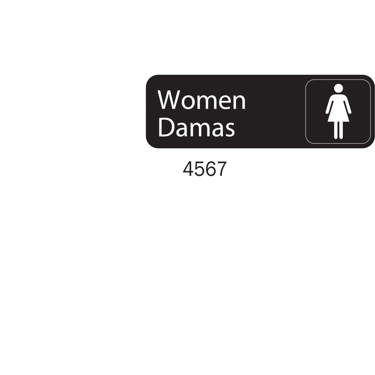 Vollrath 4567 Plastic Restroom Sign, 3" x 9" - Default Title
