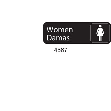 Vollrath 4567 Plastic Restroom Sign, 3" x 9" - Default Title