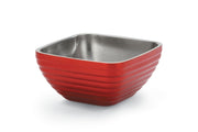 Vollrath Stainless Steel Serving Bowl, 3.2 qt. - Red