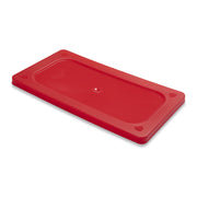 Vollrath Super Pan V Polyethylene Hotel Pan Lid, Red - 1/3 Size