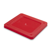 Vollrath Super Pan V Polyethylene Hotel Pan Lid, Red - 1/6 Size