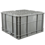 Vollrath 52646 Plastic Tote Box, 20 7/8" x 21 3/4", Gray - photo 2