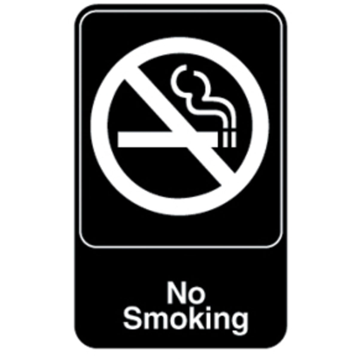 Vollrath Plastic Sign, 9" x 6" - "No Smoking"