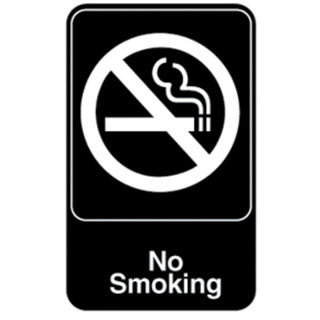 Vollrath Plastic Sign, 9" x 6" - "No Smoking"