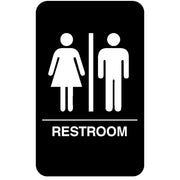 Vollrath Plastic Sign, 9" x 6" - Restroom