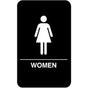 Vollrath Plastic Sign, 9" x 6" - Women's Restroom