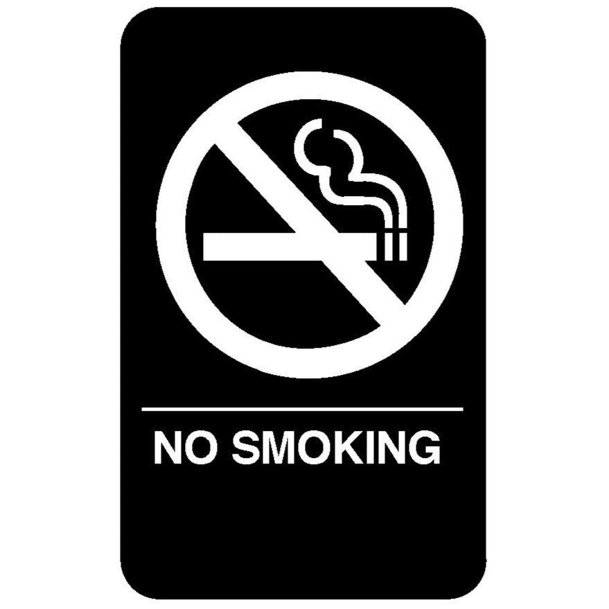Vollrath Plastic Sign, 9" x 6" - "No Smoking"