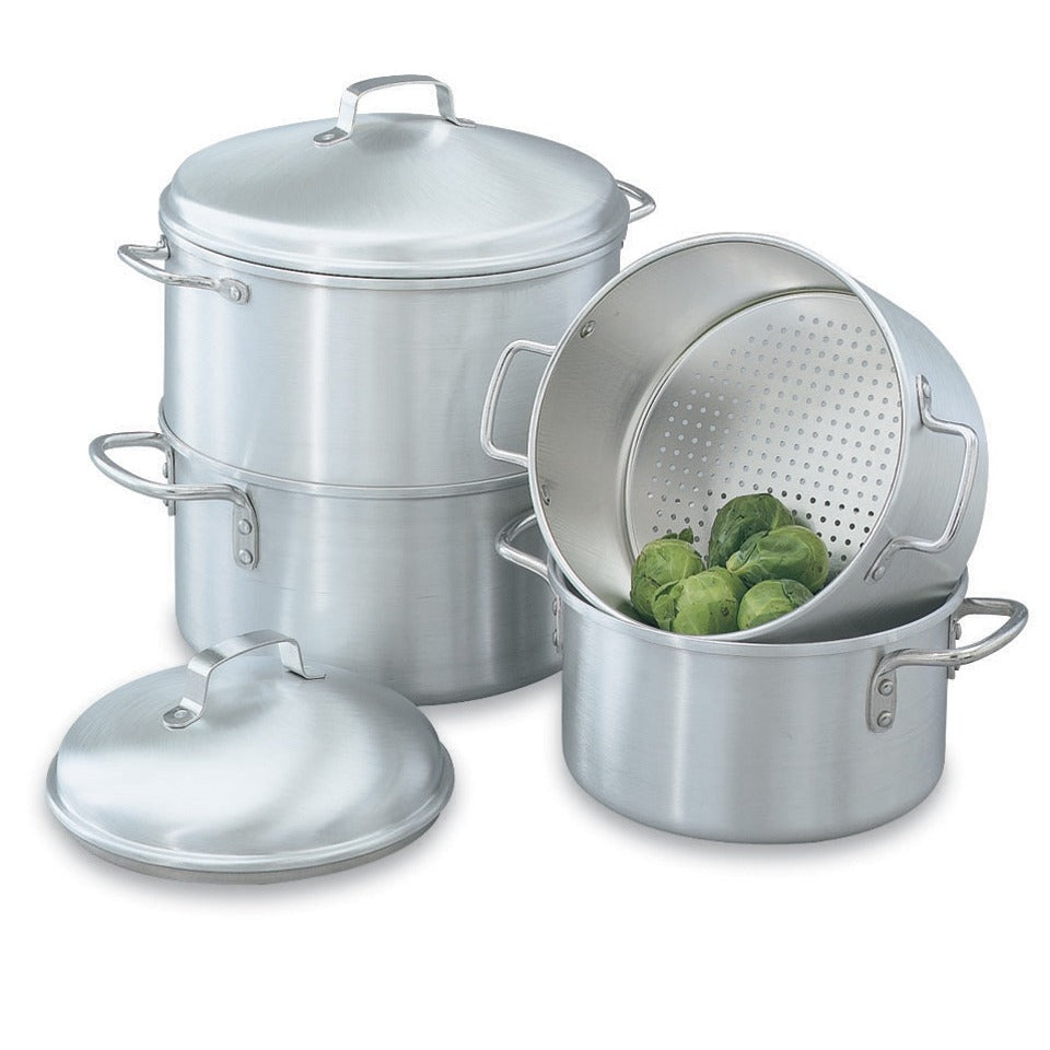 Vollrath Wear-Ever Aluminum Steamer Set, Silver - 5 qt.