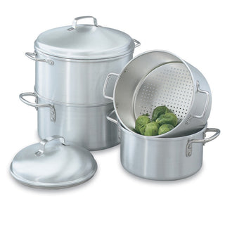 Vollrath Wear-Ever Aluminum Steamer Set, Silver - 5 qt.
