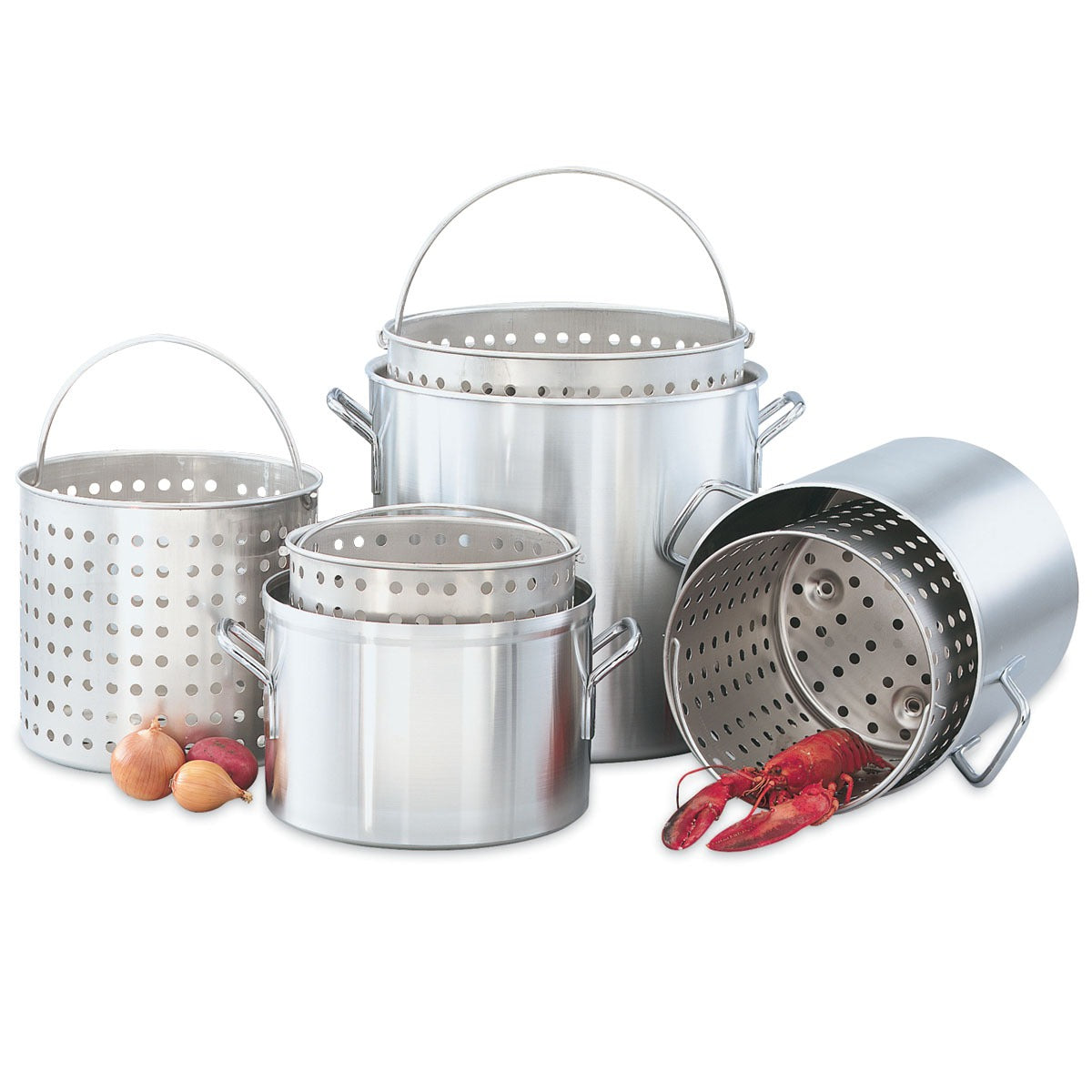 Vollrath Wear-Ever Aluminum Boiler Set, Silver - 80 qt.