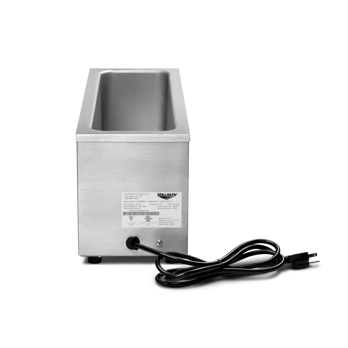 Vollrath 72013 Stainless Steel Countertop Food Warmer, 1/2 Size, 120V - photo 3