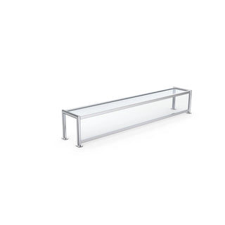 Vollrath 89267 Glass Sneeze Guard, 59" Wide, Silver - Default Title