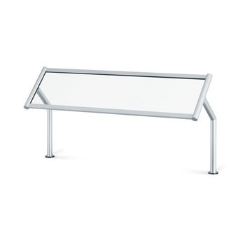 Vollrath 89271 Glass Sneeze Guard, 45" Wide, Silver - Default Title