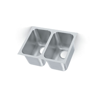 Vollrath Stainless Steel Undermount Sink, 16" Wide, Silver - 21"