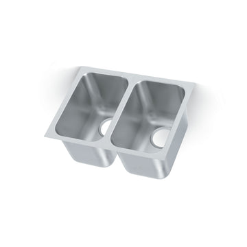 Vollrath Stainless Steel Undermount Sink, 16" Wide, Silver - 21"
